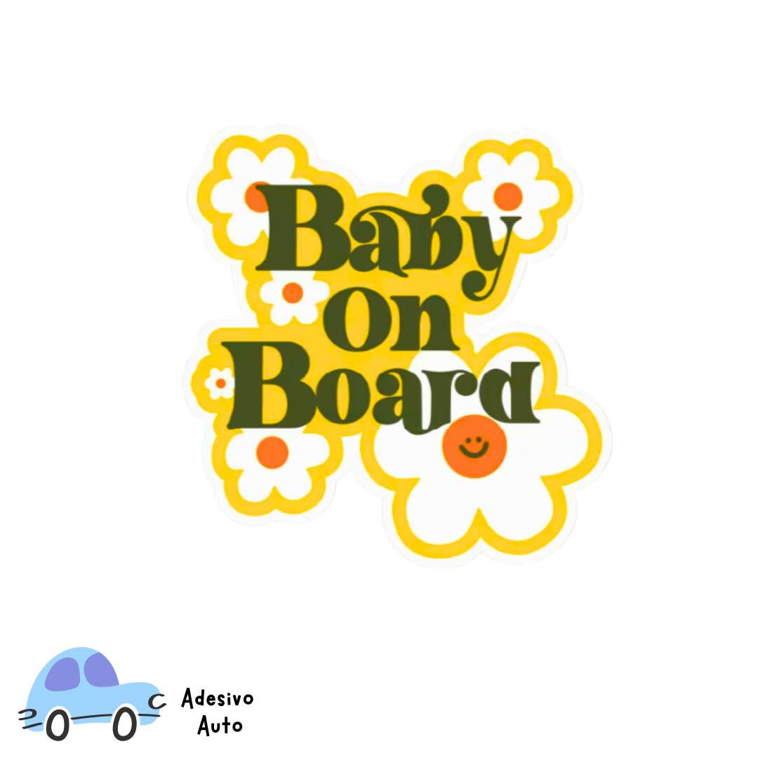 Adesivi Auto Fiori - Bimbo a Bordo