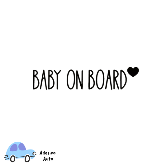 Adesivi Auto Bianco - Baby On Board