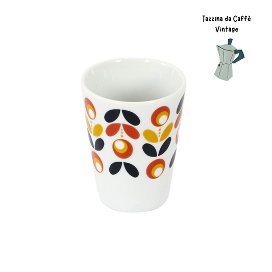 Tazzina Caffè Porcellana Vintage - Fiori e Pois