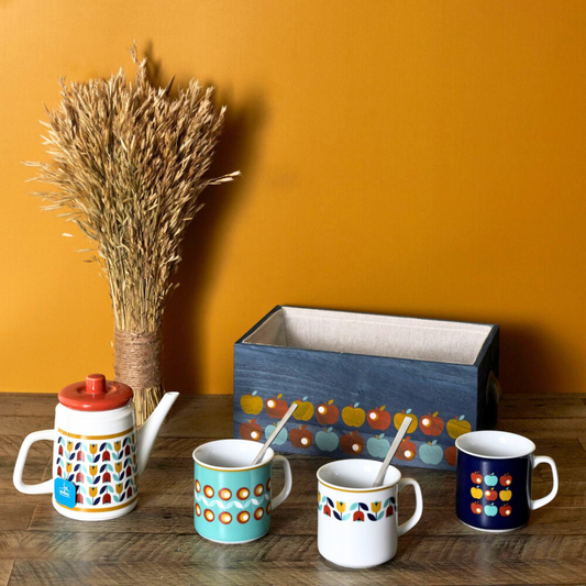 Tazza Porcellana Vintage - Fiore e Pois