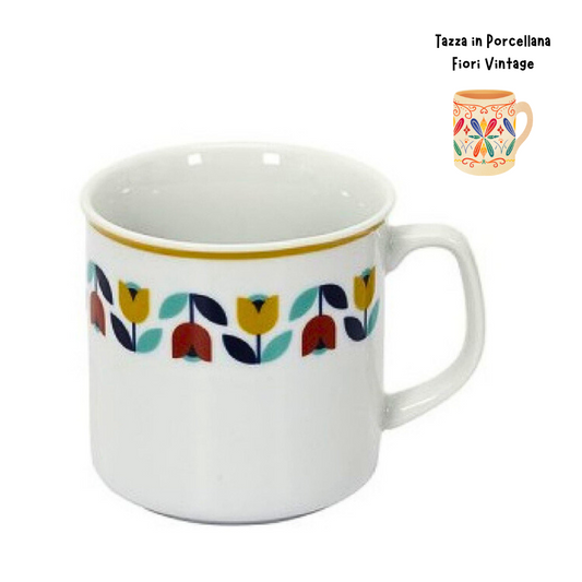 Tazza Porcellana Vintage - Fiori