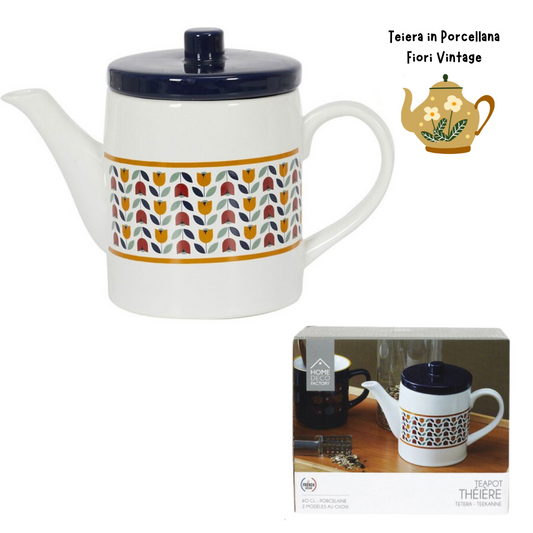 Teiera Porcellana Vintage - Fiori