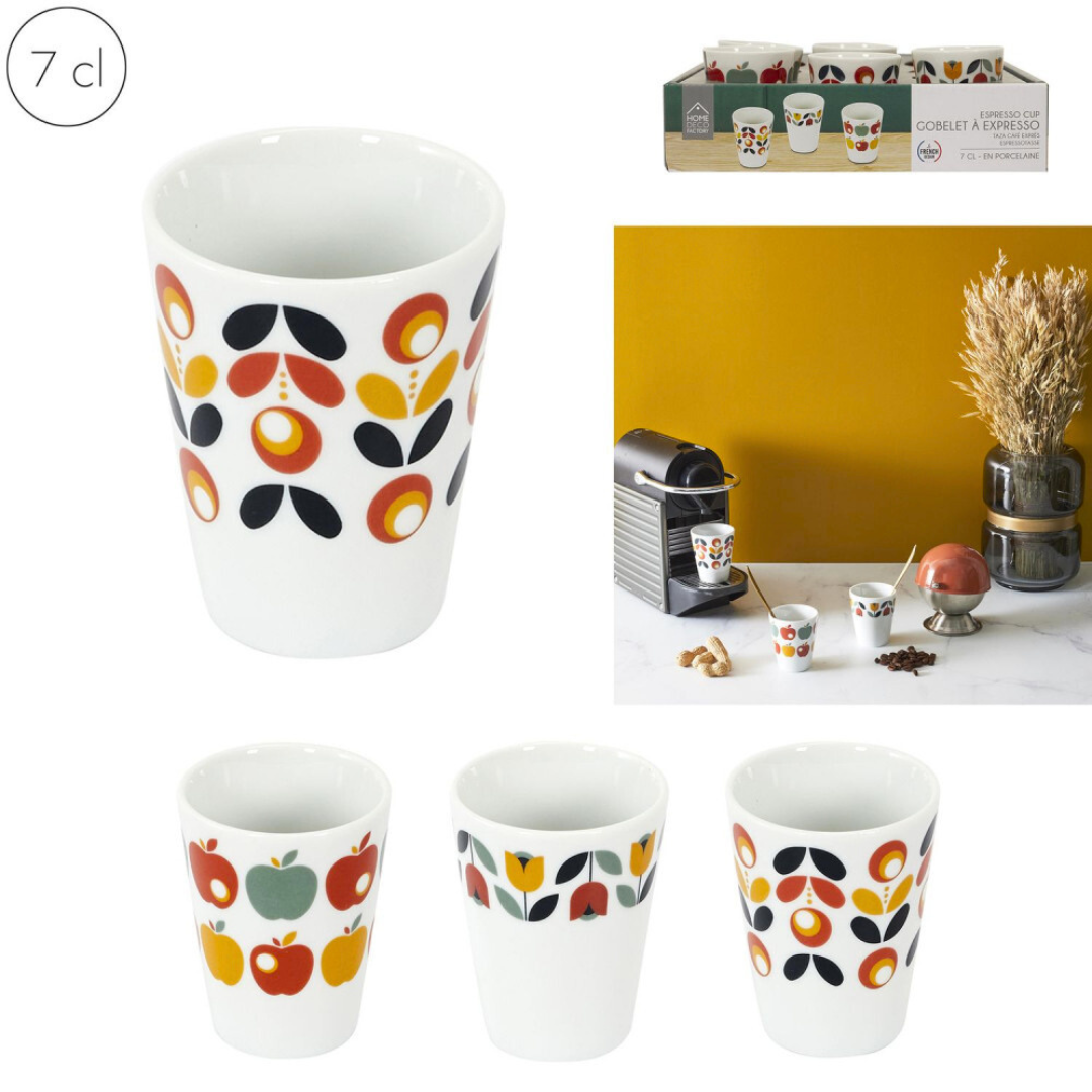 Tazzina Caffè Porcellana Vintage - Mele