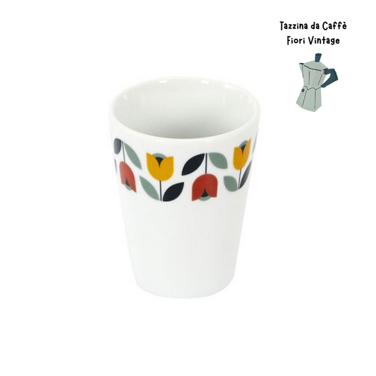 Tazzina Caffè Porcellana Vintage - Fiori