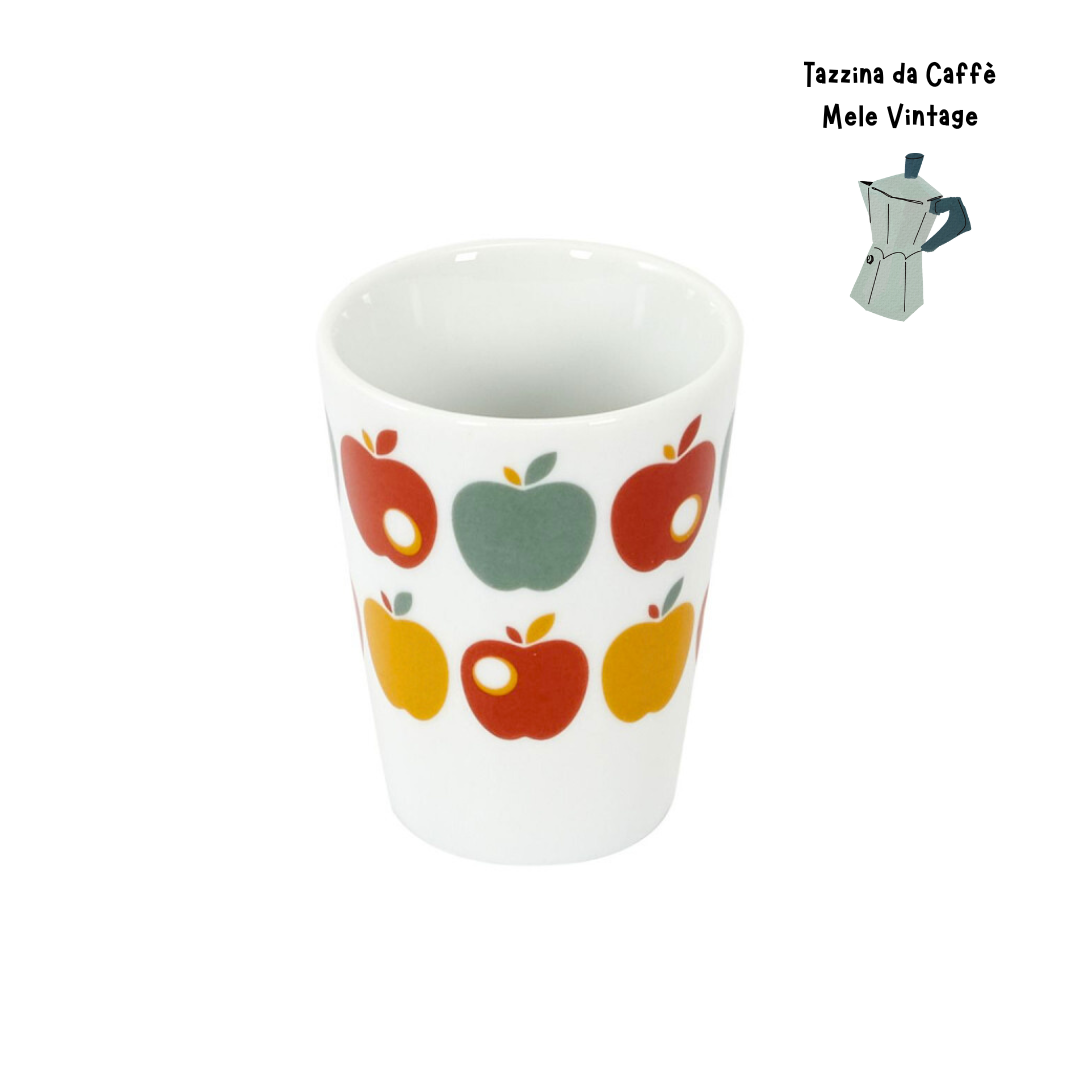 Tazzina Caffè Porcellana Vintage - Mele