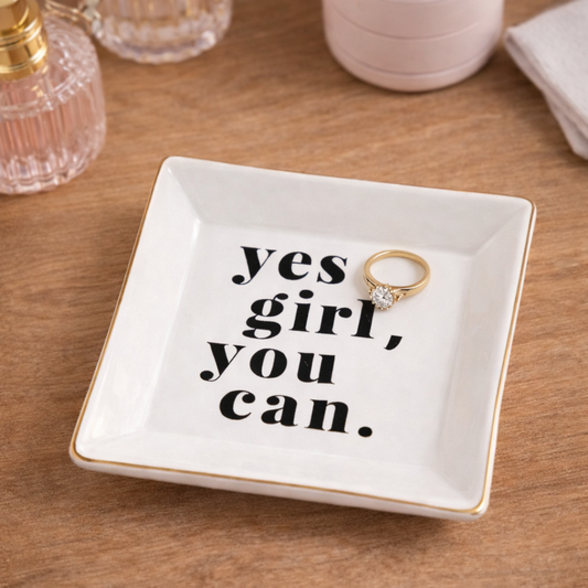 Piattino Portagioie - Yes Girl You Can