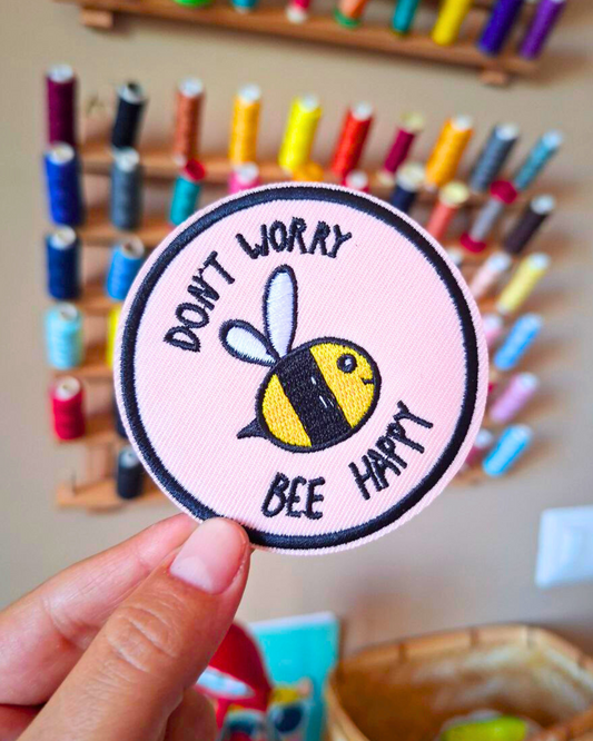 Toppa Termoadesiva - Don't Worry Bee Happy
