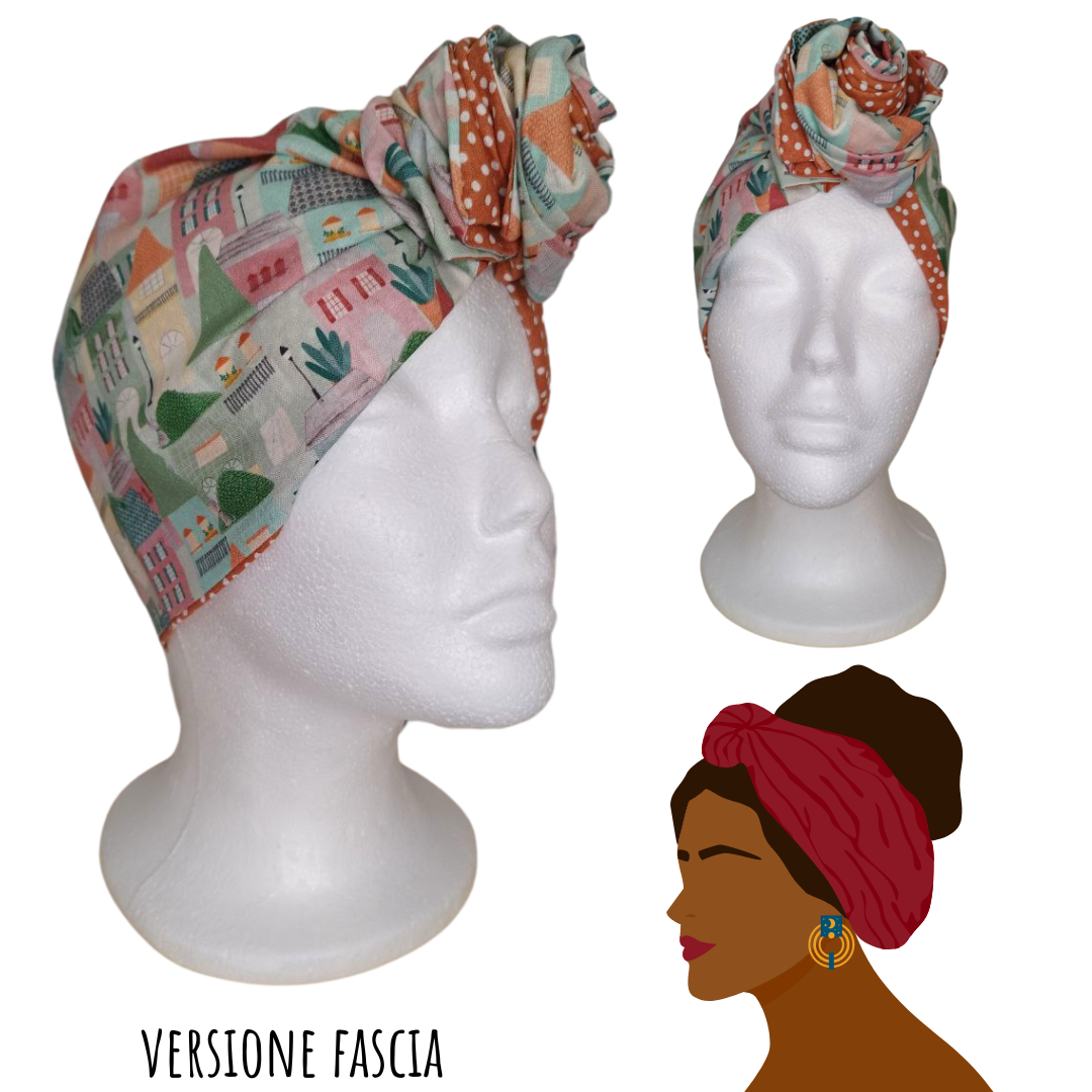 Fascia-Turbante Modellabile Handmade - Casette