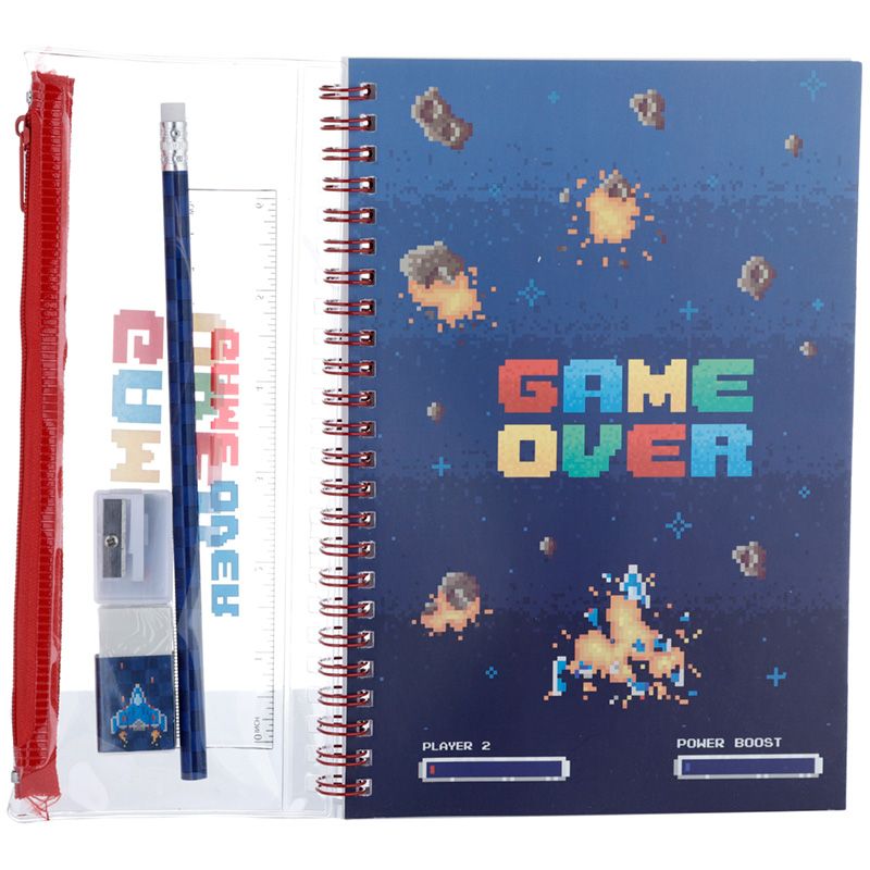 Set Scuola Quaderno e Accessori - Game Over