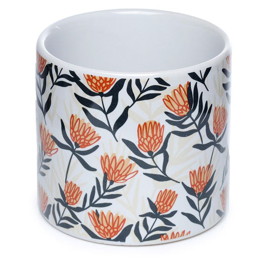 Vasetto in Ceramica - Fiori Arancio