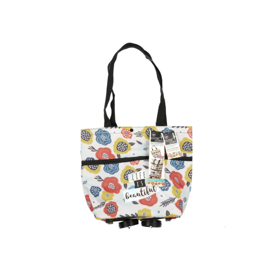 Piccolo Carrello Spesa Convertibile in Borsa - Mille Fiori