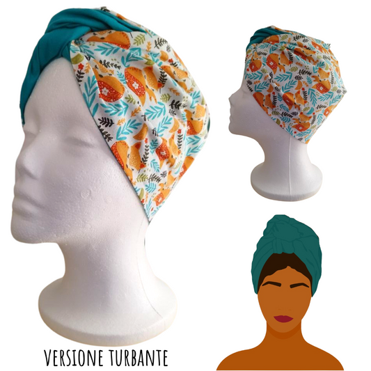 Fascia-Turbante Modellabile Handmade - Volpi