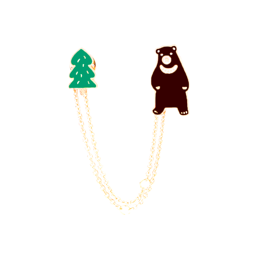 Spilla - Orso e Albero