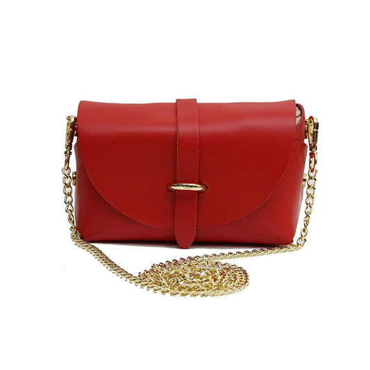 Borsa Mini Vera Pelle - Rosso